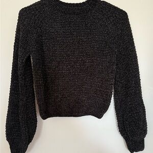 Altar'd State Charcoal Cowl Neck Sweater